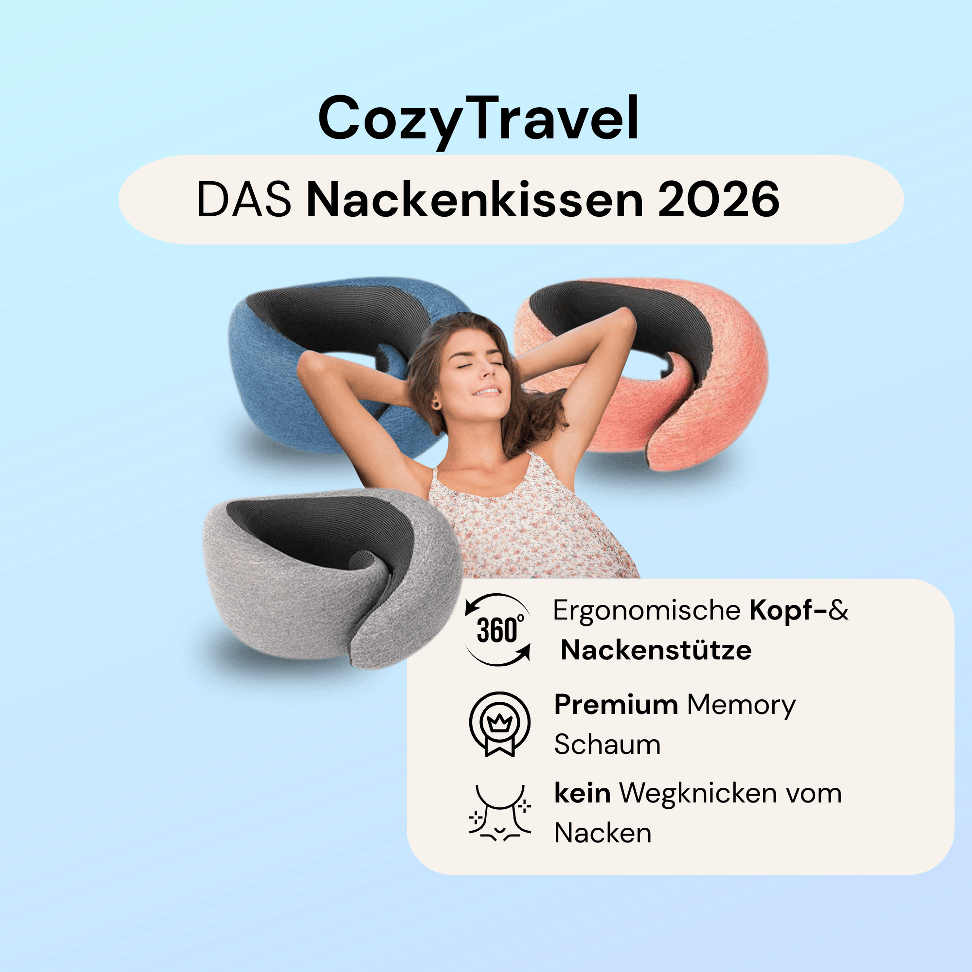DAS bequemste Nackenkissen 2026 aus Memory Schaum