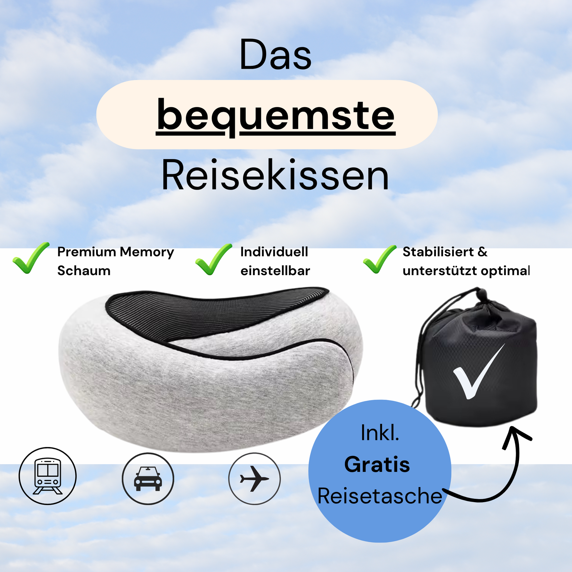 DAS bequemste Nackenkissen 2026 aus Memory Schaum